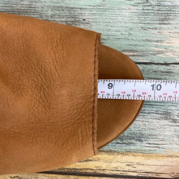 Steve Madden Tulisa Womens Size 10M Ankle Boot Brown Nubuck Leather Open Toe Zip - Picture 8 of 11